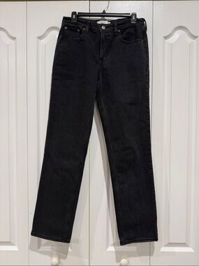 Abercrombie & Fitch Black Straight Leg Jeans